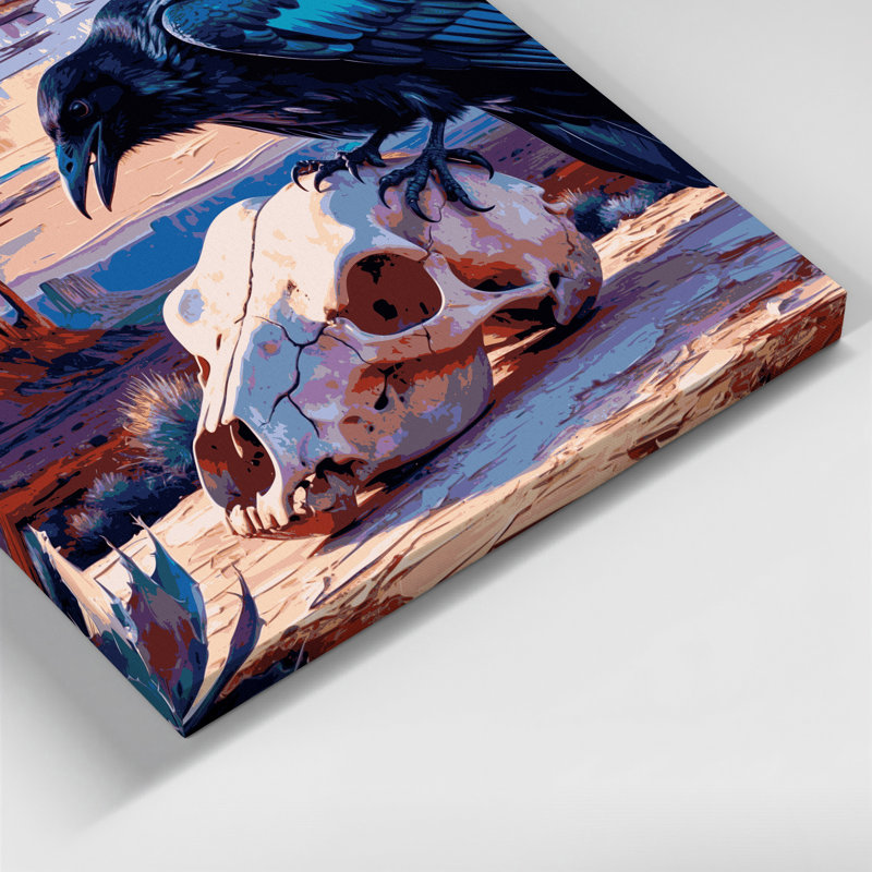 «Southwestern Animals», art mural sur toile mauve 45, H 16 po x l 16 po