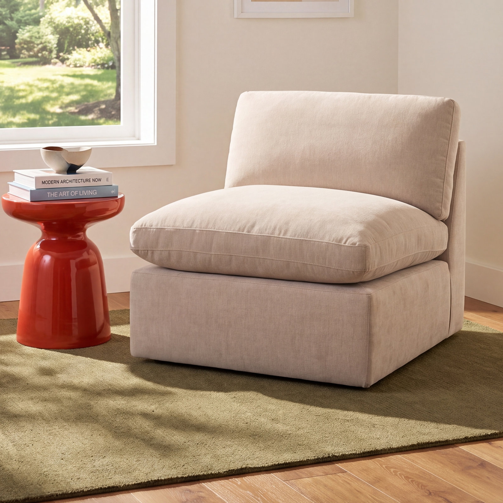 Siegler Slipper Chair, Beige