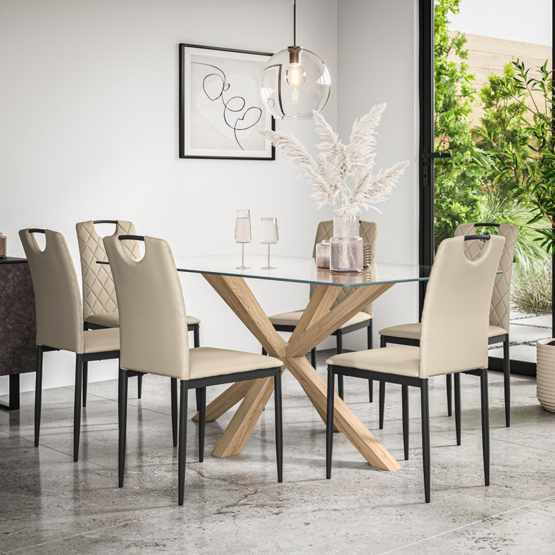 Dawnyell 6 - Person Dining Set, Beige