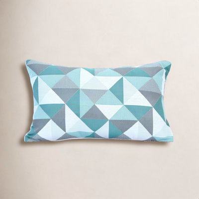 Pacifica Geometric Indoor/Outdoor Lumbar Throw Pillow