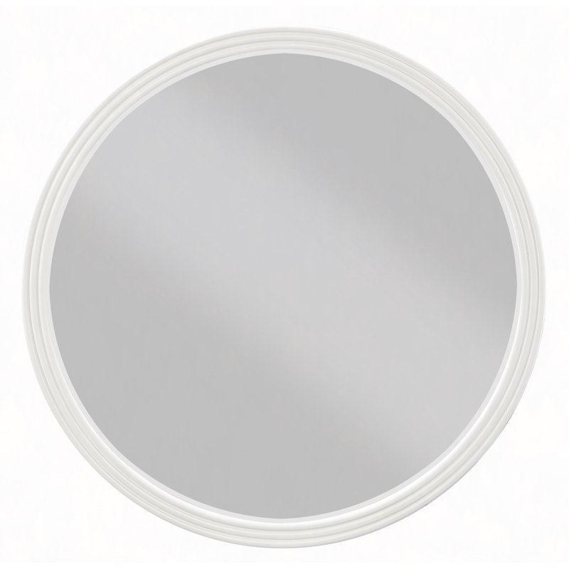 Carena Gray Round Mirror