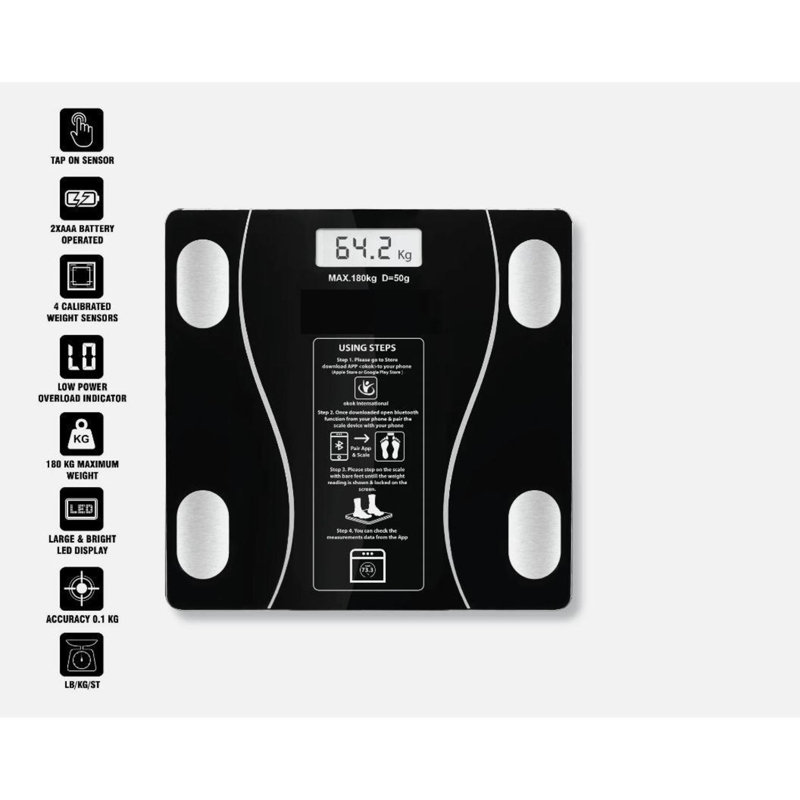 MantraRaj Digital Body Fat Scale Smart App Controlled With 13 Key Body Compositions Measurement