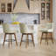 Tabouret de bar pivotant extra large à 360 ° avec siège à ressorts ensachés et base en bois massif-1316730351