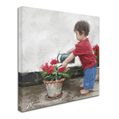 «Boy with Watering Can» par Armand, reproduction sur toile