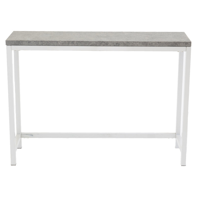 Kumani End Table, White, Concrete