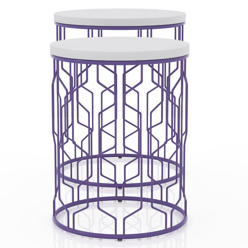 Crowne Nesting Tables, Purple 