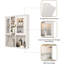 Armoire de rangement moderne au-dessus de la toilette avec détecteur de mouvement DEL, blanc, 23,6 po x 29,5 po