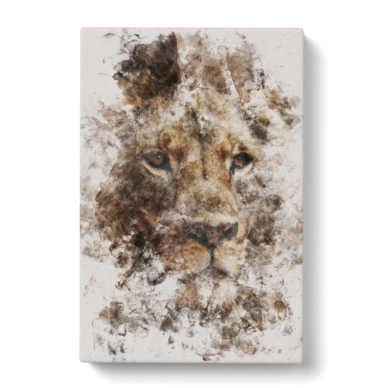 Face of a Lion - Wrapped Canvas, 76cm H x 50cm W x 3cm D