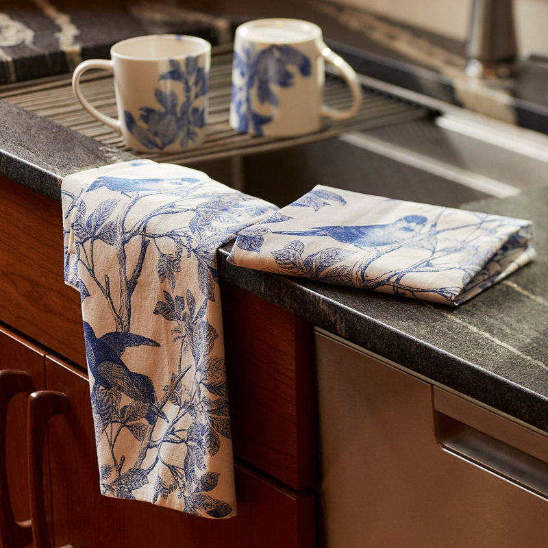 Arbor Dish Cloth Kitchen Towel, Blue/White