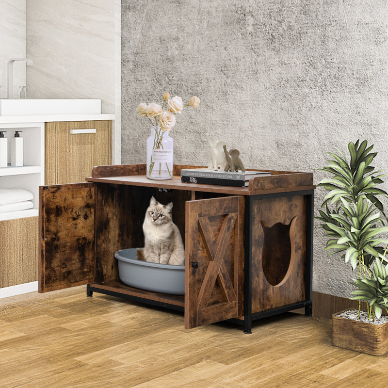 Arsdale Metal Enclosed Litter Box Enclosure
