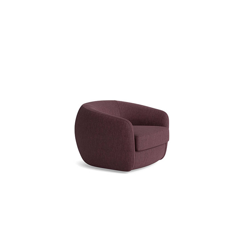 Elaine Swivel Chair, Performance Weave - Aubergine