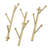 9 Hook Wall Mounted Gold Coat Tree Hat Rack