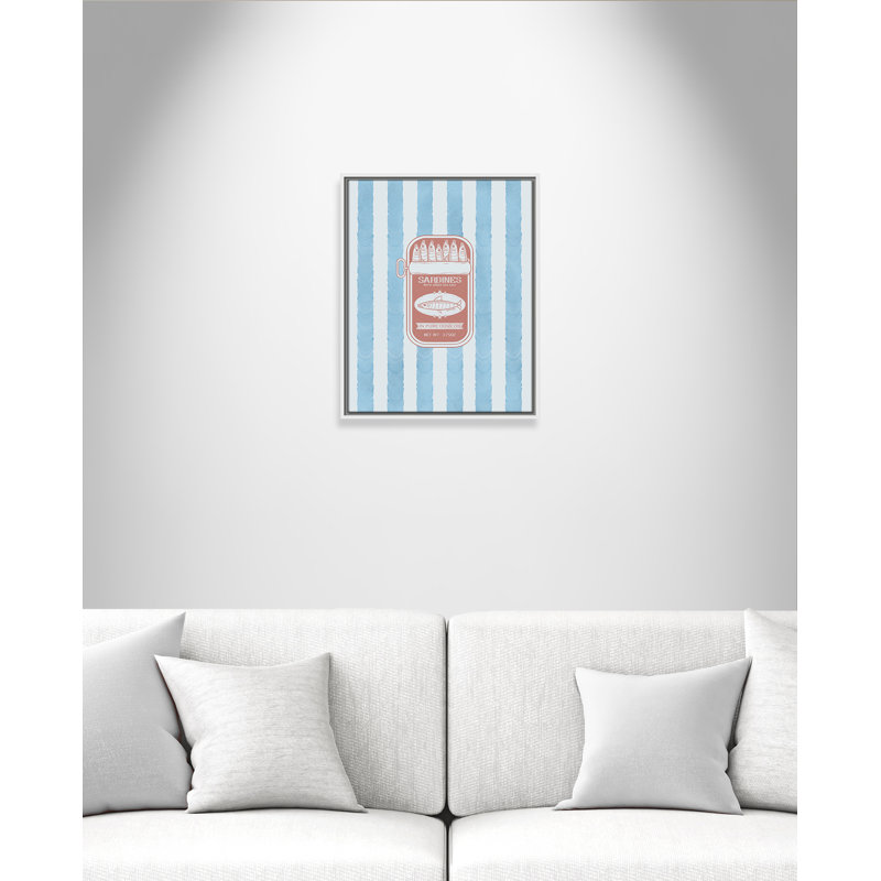 Salty Sardines Print by Marcus Prime, White Floater, 17.5'' W x 21.5'' H