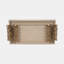 Ivory/Gold Wood Rectangle Decorative Tray