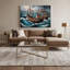 Art mural sur toile gris nautique scandinave maritime-106585645