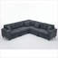 Canapés modulaires | Très grand canapé modulaire en L en forme de L pour 5 personnes, gris ardoise | Gris | Standard