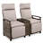 2 - Person Seating Recliner Outdoor Chaise Lounge Set With Storage And Cushions-1052418901