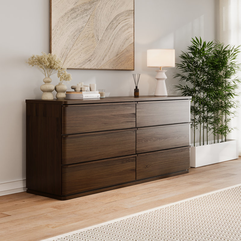 Commode 6 tiroirs Baxtor, Noyer