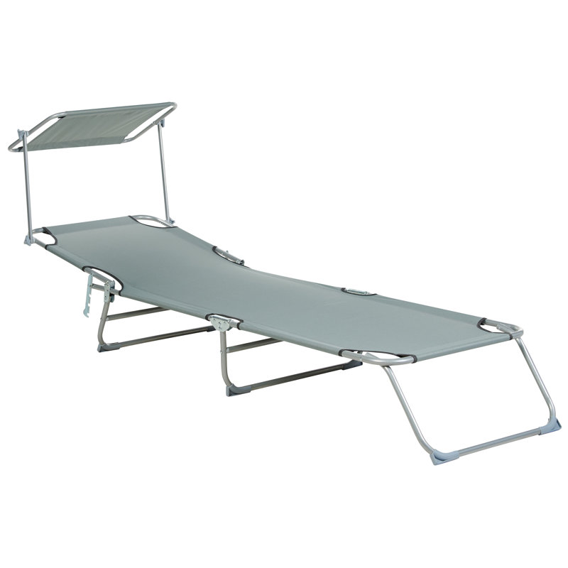 Nikyta 205cm Long Reclining Single Chaise, Gray