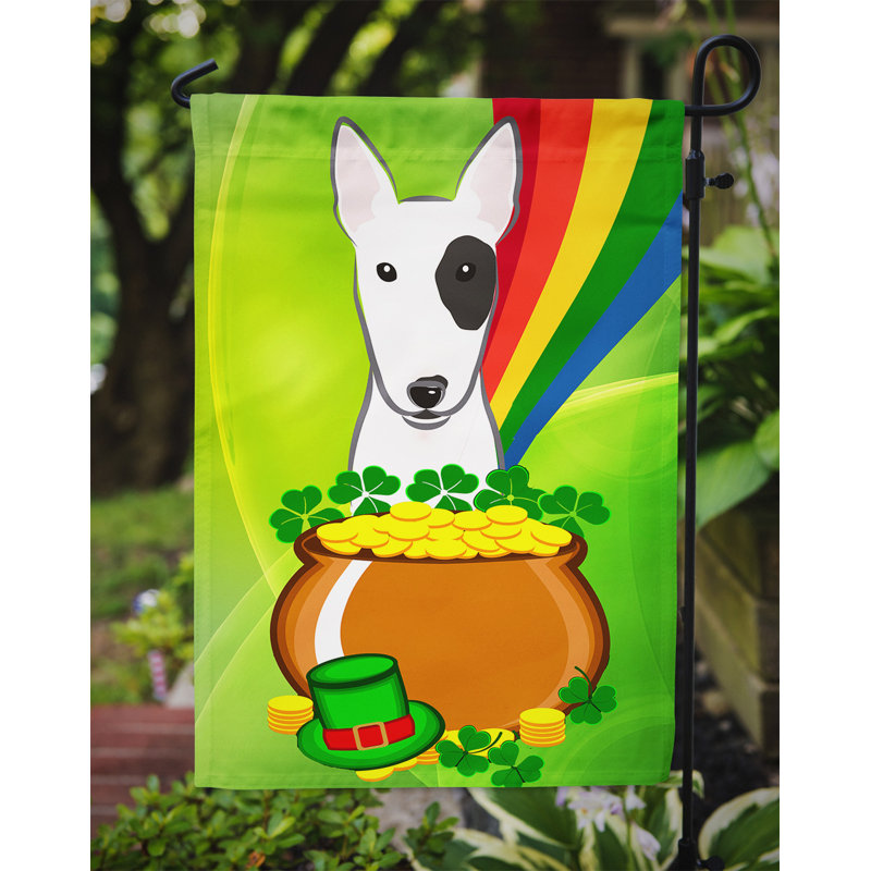 Drapeau de jardin Arella St. Patrick's, Bull-terrier
