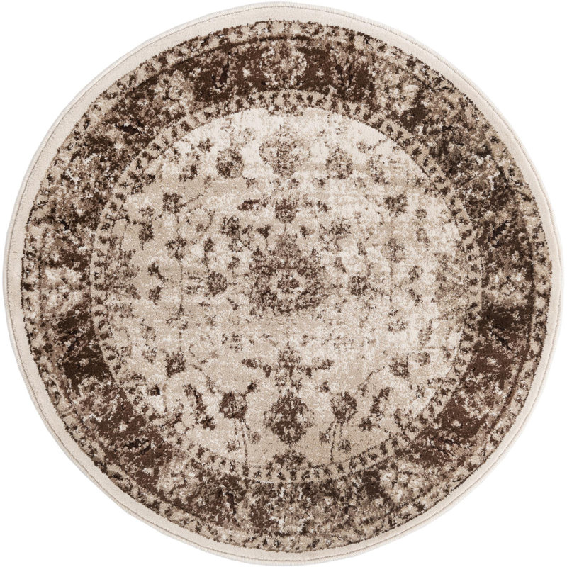Emigdio Oriental Indoor Rug, Round 3'3"