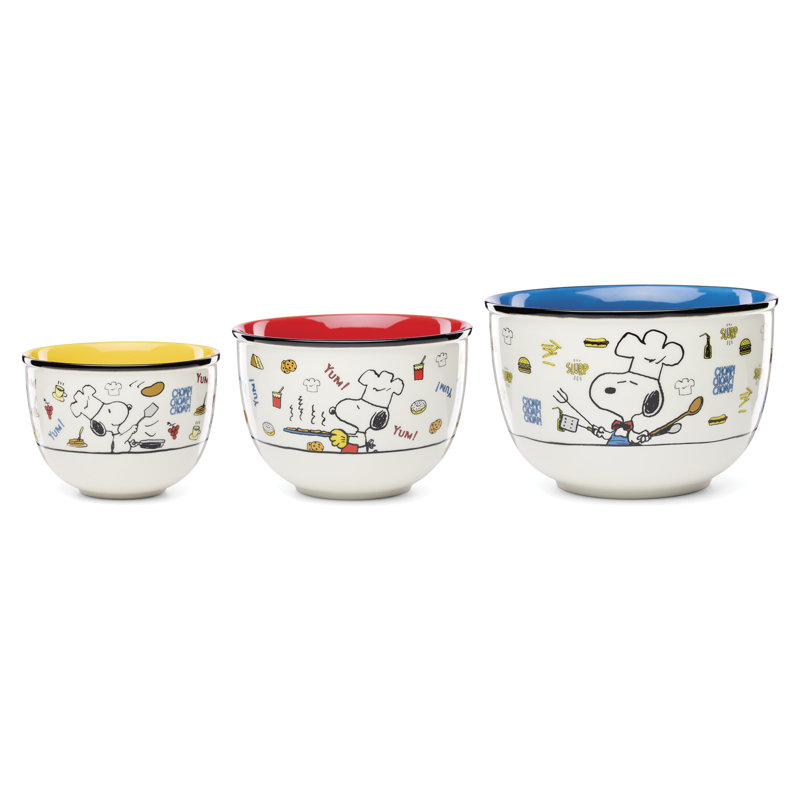 Ensemble de bols 3 pièces Lenox Chef Snoopy