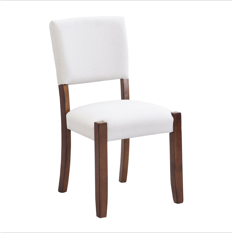Ensemble de 4 chaises de salle à manger rembourrées, chaises de cuisine ergonomiques avec pieds en bois d'hévéa massif, chaises d'appoint modernes et confortables pour salle à manger, salon, bureau à domicile, peu encombrant