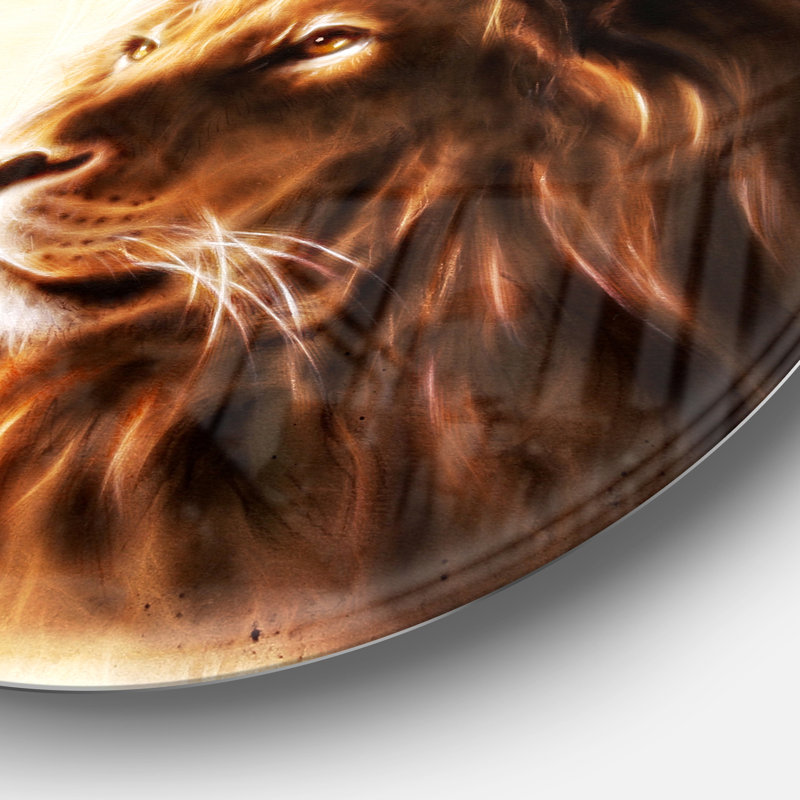 Brown Brown Fractal - impression d'art graphique, H 23 po x l 23 po x p 1 po, Métal
