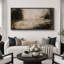 «Moody Neutral Abstract Landscape Style», photos de salon, impression sur toile encadrée-1046852538-1046852517