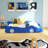 Race Car-Shaped Platform Bed with Wheels-1863914443-1863914449