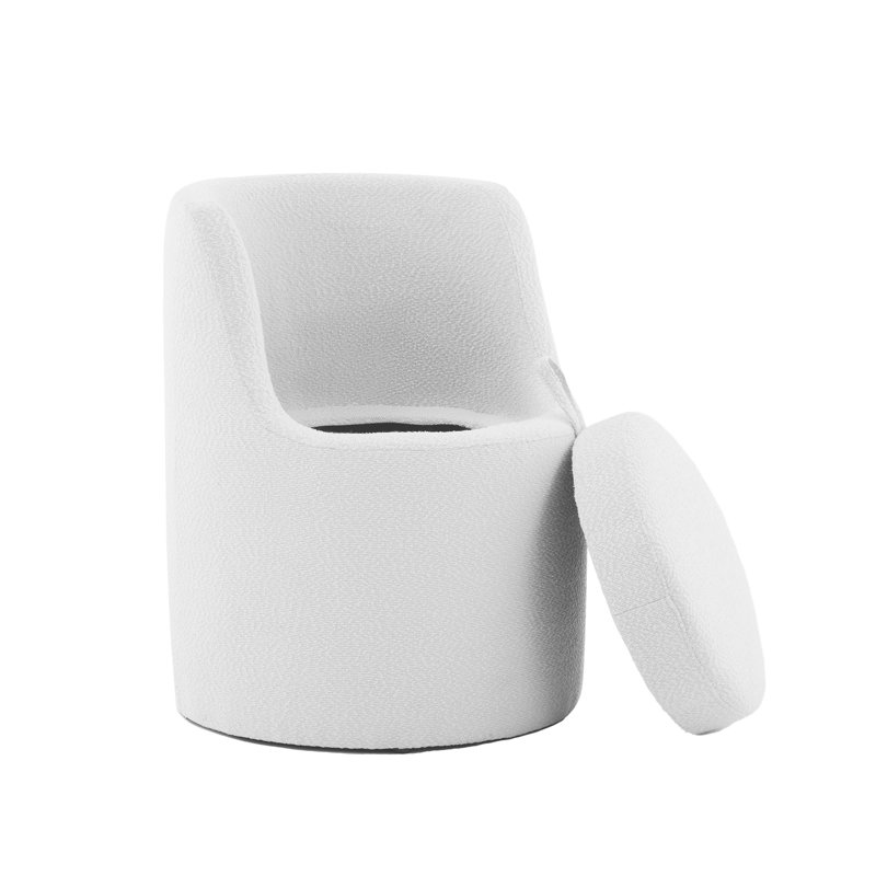 Tabouret de coiffeuse Yosef, Blanc