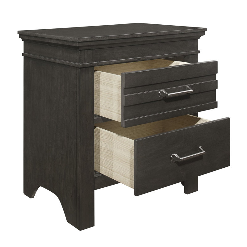 Table de chevet transitionnelle 1pc, Gris anthracite