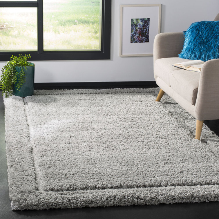 Wilbert Shag Hand Tufted Performance Solid Color Rug