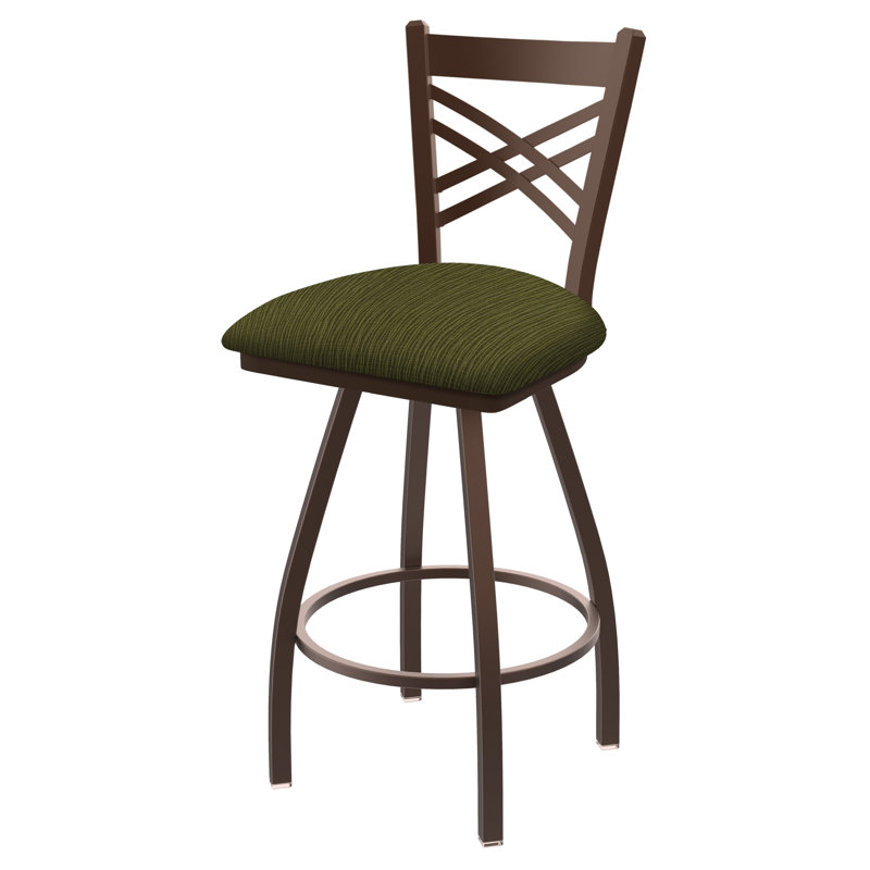 XL 820 Catalina Stool, Bronze, Fabric-Graph Parrot, Counter Stool (25” Seat Height)
