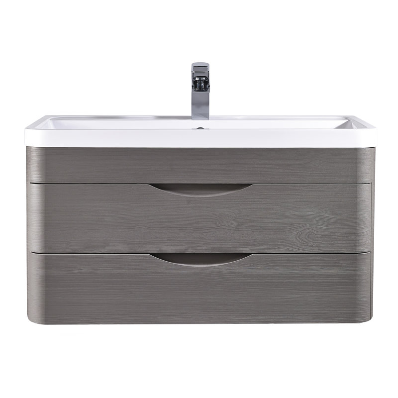 800mm Single Bathroom Vanity with Integrated Polyglomerate Basin