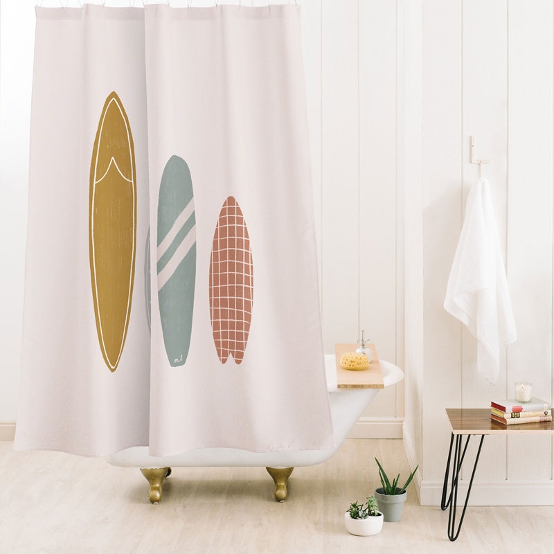 Rideau de douche Ninola Design, Jaune