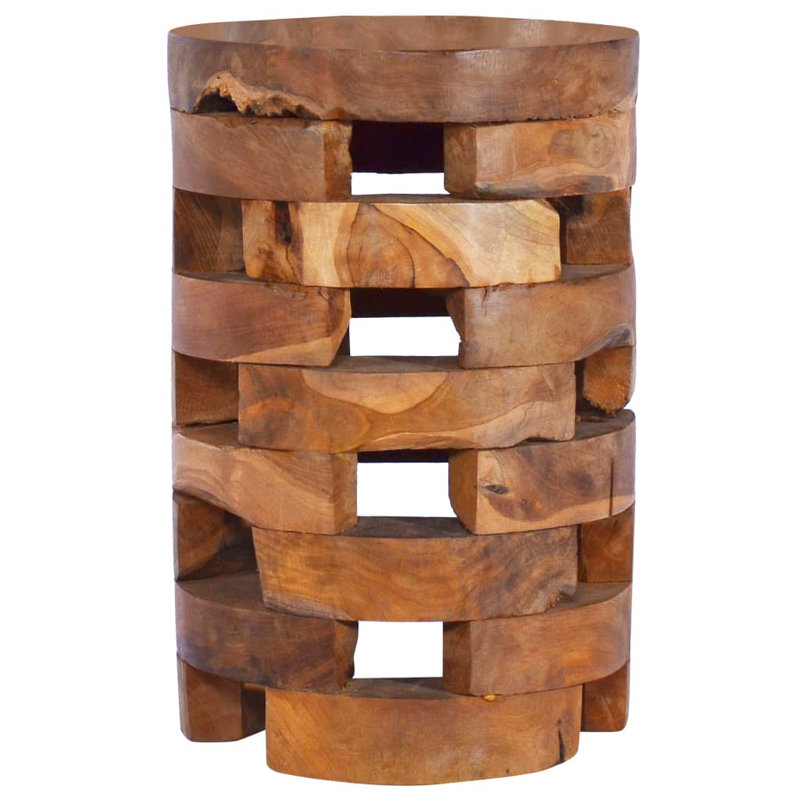 Table de chevet de chevet en bois de teck massif