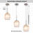 Seeded Glass Pendant Light for Kitchen Island, 7" Hand-Blown Art Glass Mini Hanging Light with Brushed Nickel Canopy, Dimmable, 1-Light