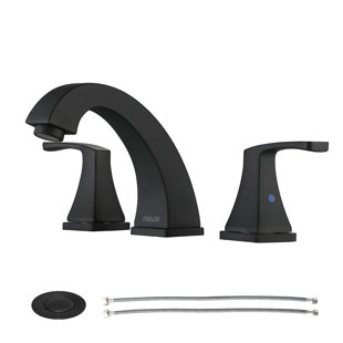 Robinet de salle de bain à 2 poignées avec drain