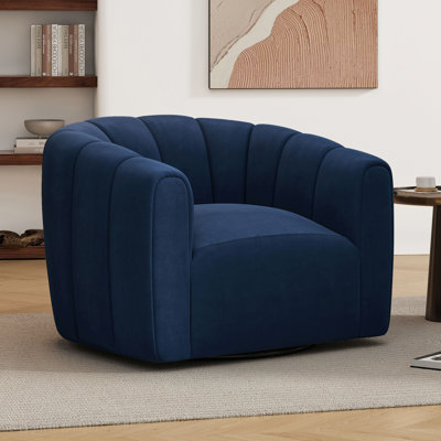 Maravilla Upholstered Swivel Barrel Chair