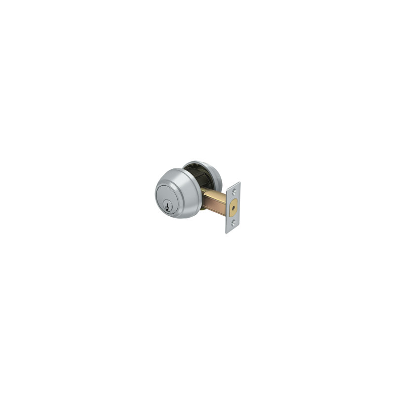 Deltana CL210LM-26D Double Deadbolt Grade 1; Satin Chrome Finish