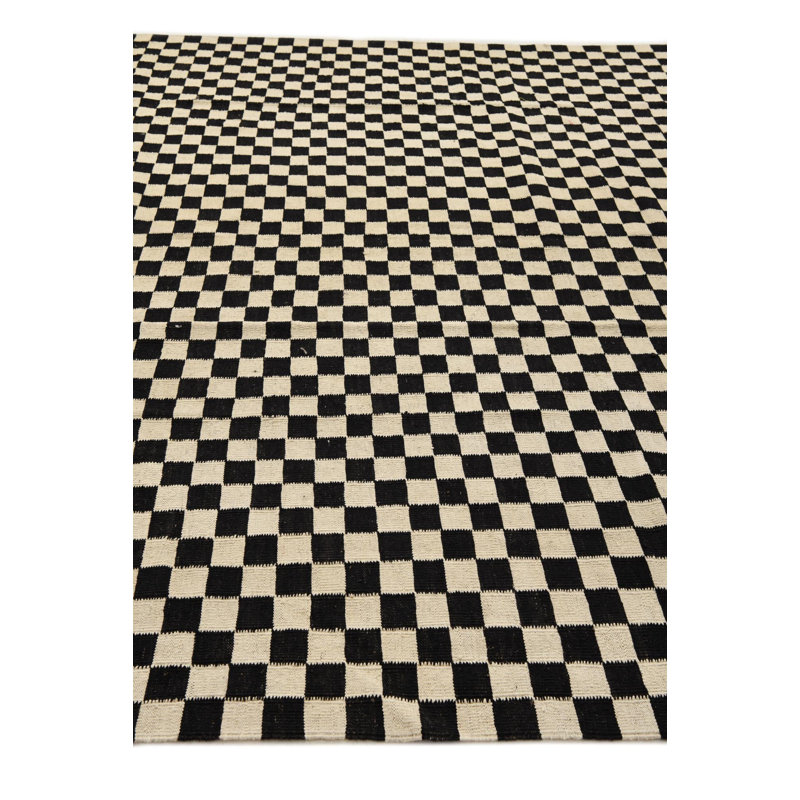 Tapis noir et blanc Orta