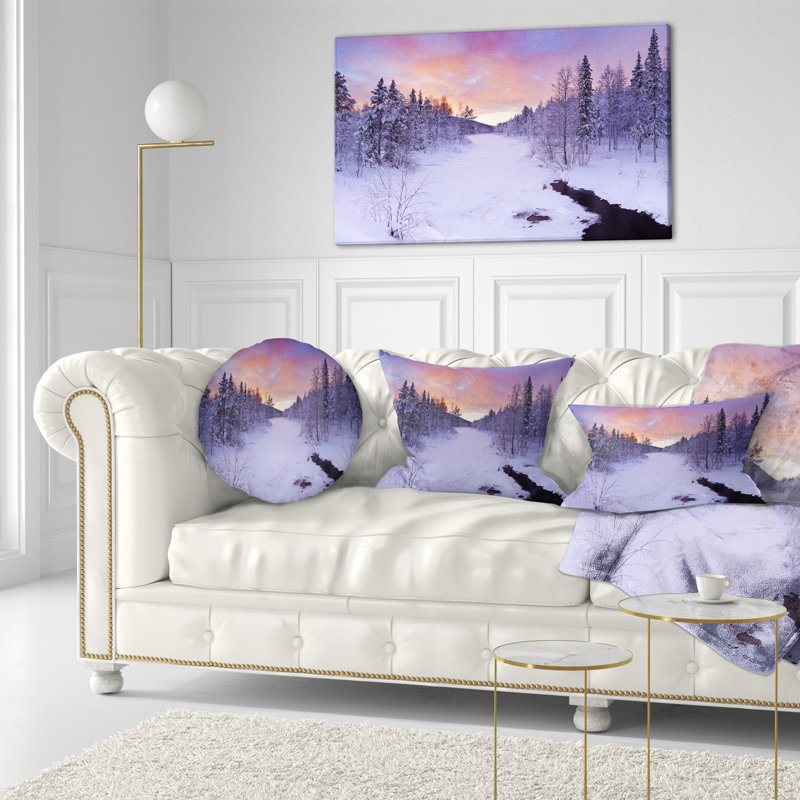 Coussin Schafer Landscape Winter en Laponie finlandaise