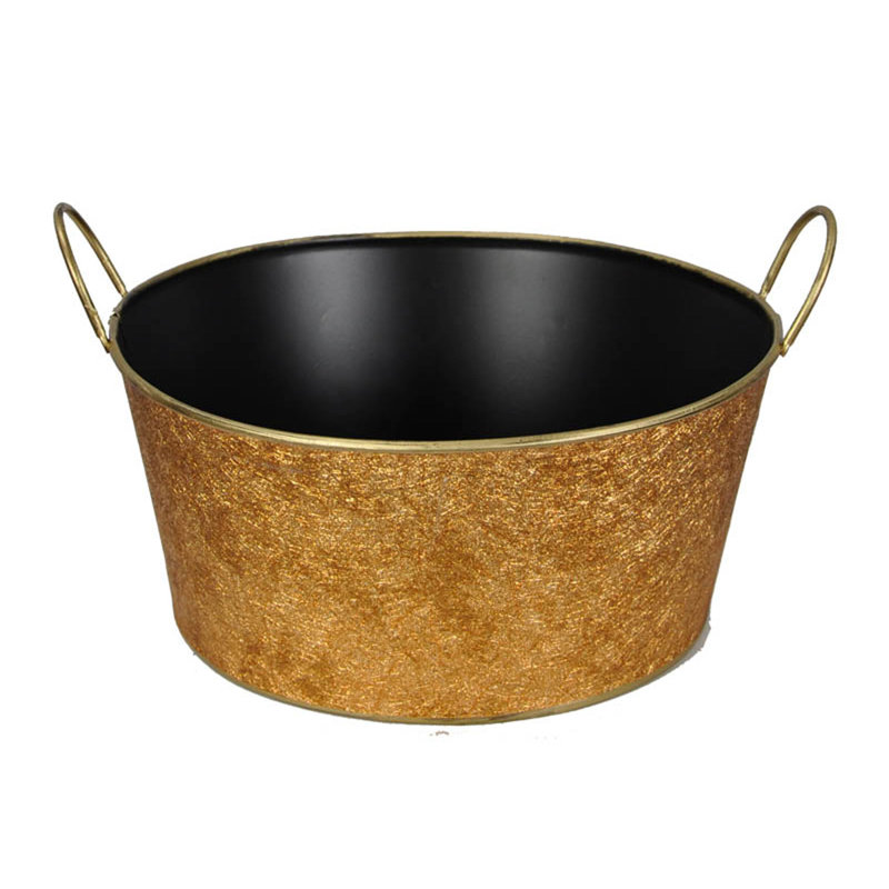 Pot à fleurs en étain Jacinto, Bronze