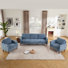 91.73" Sofa With 2 Armchair Accent Chair Living Room Set