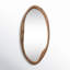 Miroir ovale en bois naturel