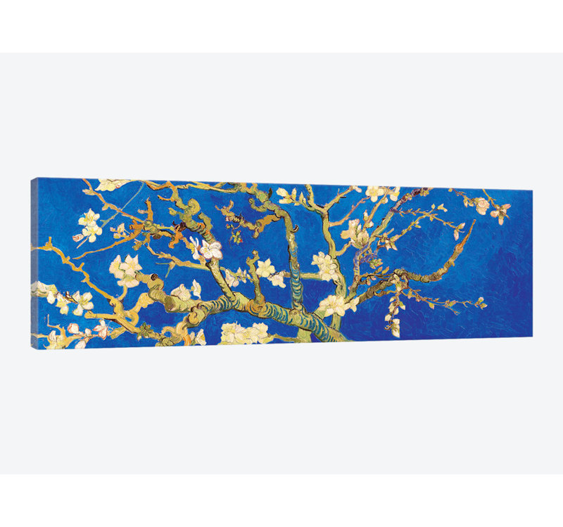 «Almond Blossom on Royal Blue» par Vincent Van Gogh, impression sur toile, H 20 po x l 60 po x P 1,5 po, Toile tendue