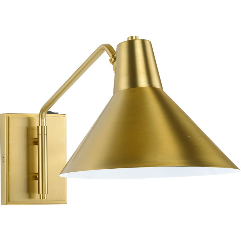 Steel Armed Sconce, Brushed Bronze