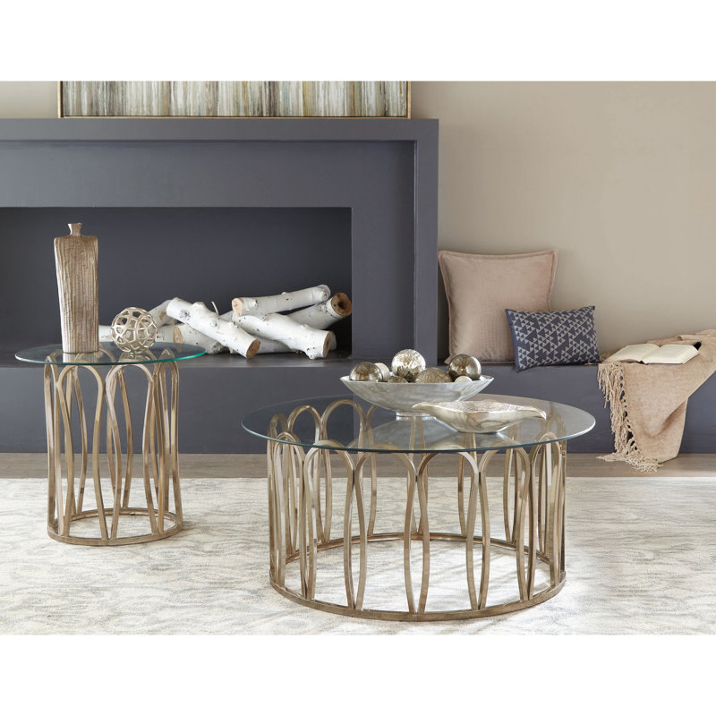 Chocolate Chrome 2-piece Coffee and End Table Set