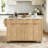 55" Fluted Kitchen Island With Drop Leaf-1453851722